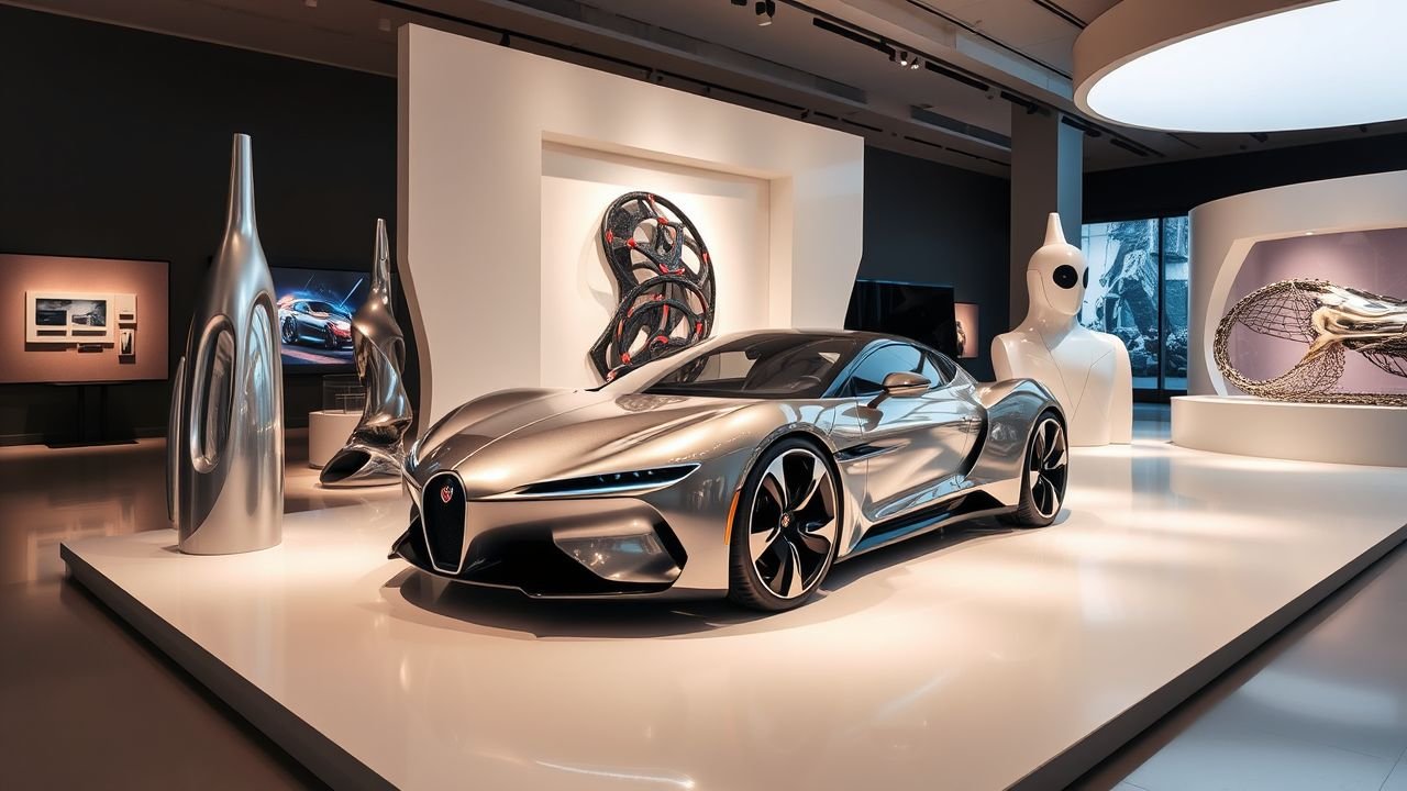 Como Carros de Luxo Estão Inspirando Instalações Artísticas em Museus de Design
