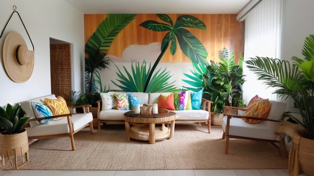 Ideias para transformar sua sala com uma decoração tropical