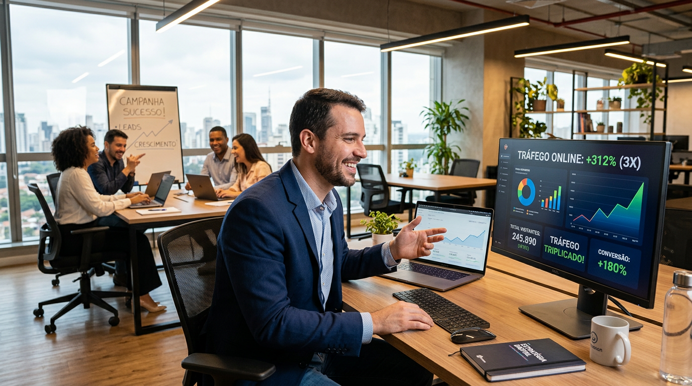 A Ciência do Tráfego: Como Gestores de Sucesso Aplicam a Psicologia e a Análise de Dados para Triplicar o Tráfego Online