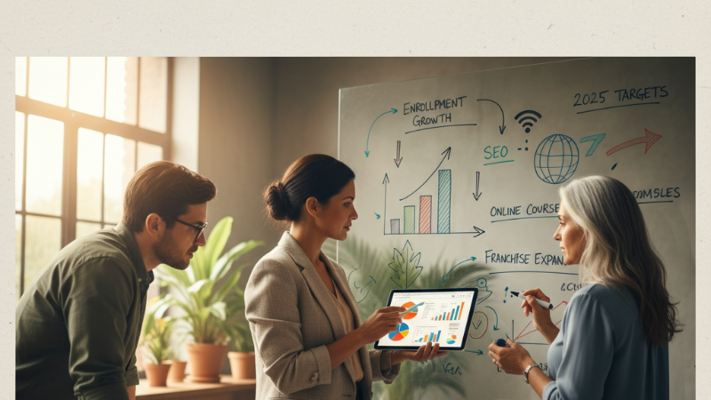 Franquias educacionais: maximizando captação com estratégias de marketing digital 2025.