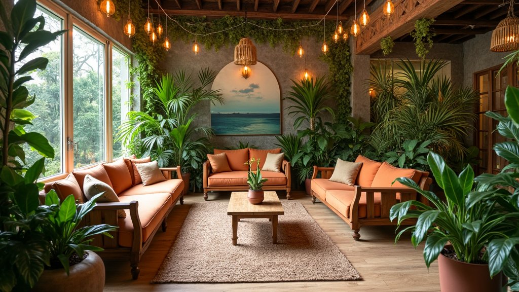 Como transformar sua sala de estar com um toque tropical