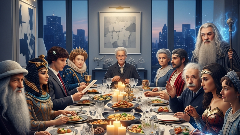 Jantares Imaginários: Um Encontro com Personalidades Históricas