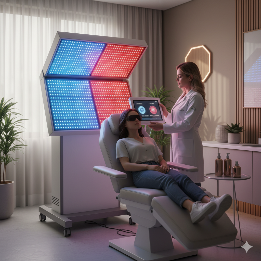 Tratamento Exclusivo de LED contra Acne: Sua Pele Jovem e Radiante em Ação!