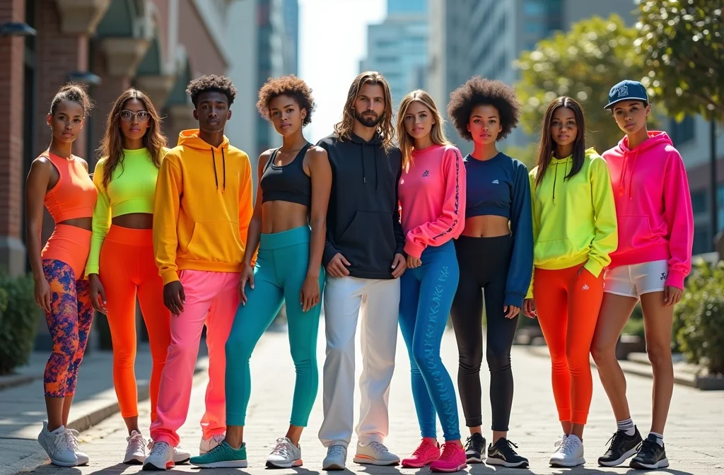 Os Looks Atléticos que Estão Redefinindo o Estilo Urbano com Cores Vibrantes e Modelagens Contemporâneas