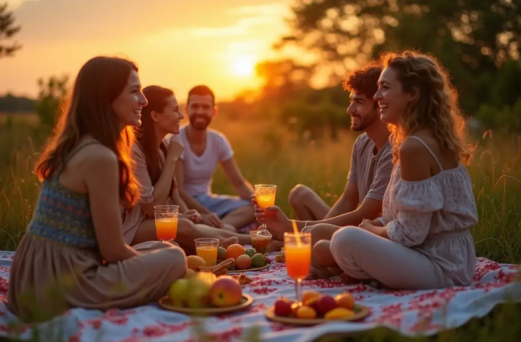 Sabores Refrescantes e Momentos ao Ar Livre: A Delícia de Compartilhar Fins de Tarde Iluminados