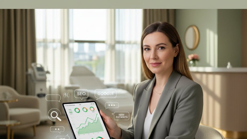Marketing digital 2025: atraia dez pacientes estética com SEO.