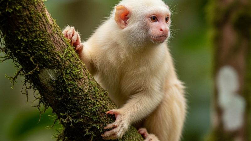 Descoberta de Sauá Albino: Um Fenômeno Raro no Meio Ambiente