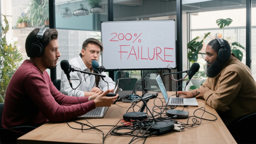 Por Que 200% dos Startups Falham com Podcasts: Os Erros que Aceleram o Fracasso