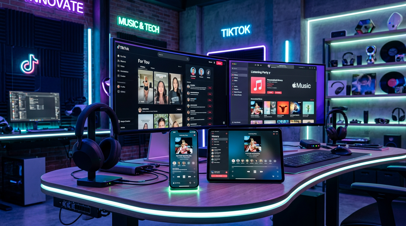 TikTok e Apple Music Unem a Guerra da Música: Streaming Completo e Lives Exclusivas Chegam ao App